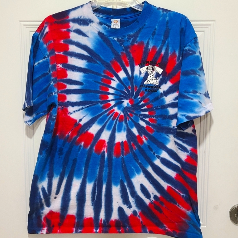 Tie Dye tshirt Size L Psychedelic Rave Intense Color Electro Techno handcrafted